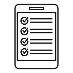 Poster - Tablet actions icon. Outline tablet actions vector icon for web design isolated on white background