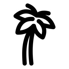 Poster - Palm tree icon. Outline palm tree vector icon for web design isolated on white background