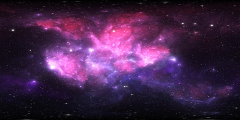 Wall Mural - 360 degree stellar system and gas nebula. environment 360 hdri map. equirectangular projection, sphe