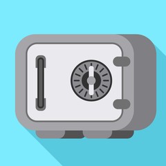 Poster - Metal safe icon. Flat illustration of metal safe vector icon for web design