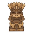 © anatolir - God tiki idol icon. Cartoon of god tiki idol vector icon for web design isolated on white background