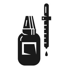 Poster - Dropper icon. Simple illustration of dropper vector icon for web design isolated on white background