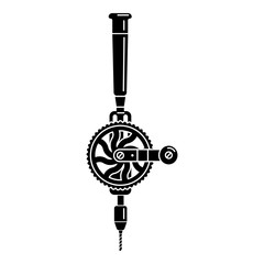 Poster - Manual drilling tool icon. Simple illustration of manual drilling tool vector icon for web design isolated on white background