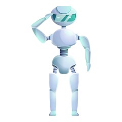 Poster - ai humanoid icon. cartoon of ai humanoid vector icon for web design isolated on white background