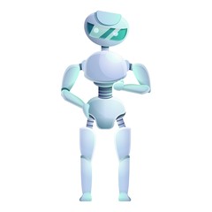 Poster - artificial humanoid icon. cartoon of artificial humanoid vector icon for web design isolated on whit