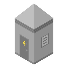 Poster - Electrical station box icon. Isometric of electrical station box vector icon for web design isolated on white background