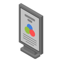 Poster - City light banner icon. Isometric of city light banner vector icon for web design isolated on white background
