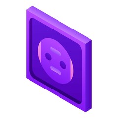 Poster - Socket icon. Isometric of socket vector icon for web design isolated on white background