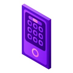 Poster - Door security code icon. Isometric of door security code vector icon for web design isolated on white background