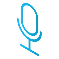Poster - Microphone icon. Isometric of microphone vector icon for web design isolated on white background
