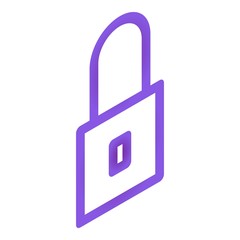 Poster - Padlock icon. Isometric of padlock vector icon for web design isolated on white background