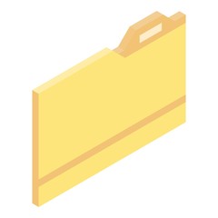 Poster - File folder icon. Isometric of file folder vector icon for web design isolated on white background