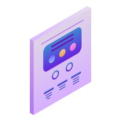 Poster - Points chart icon. Isometric of points chart vector icon for web design isolated on white background