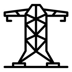 Poster - Electric tower icon. Outline electric tower vector icon for web design isolated on white background