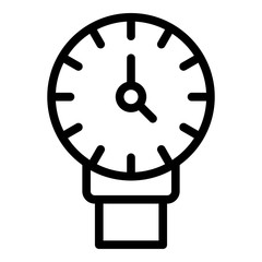 Poster - Plumbing manometer icon. Outline plumbing manometer vector icon for web design isolated on white background
