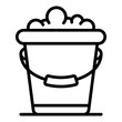 © ylivdesign - Bubble wash bucket icon. Outline bubble wash bucket vector icon for web design isolated on white background