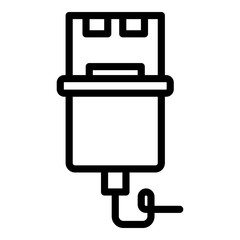 Poster - Usb cable icon. Outline usb cable vector icon for web design isolated on white background