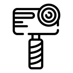 Poster - Handheld camera icon. Outline handheld camera vector icon for web design isolated on white background