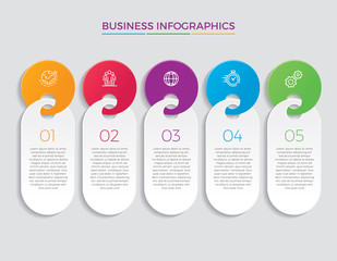Fototapete - Infographic design vector and marketing icons can be used for workflow layout, diagram, annual report, web design.  Business concept with 4 options, steps or processes. - Vector 