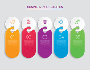 Fototapete - Infographic design vector and marketing icons can be used for workflow layout, diagram, annual report, web design.  Business concept with 4 options, steps or processes. - Vector 