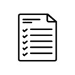 © WEBTECHOPS - Black line icon for agenda