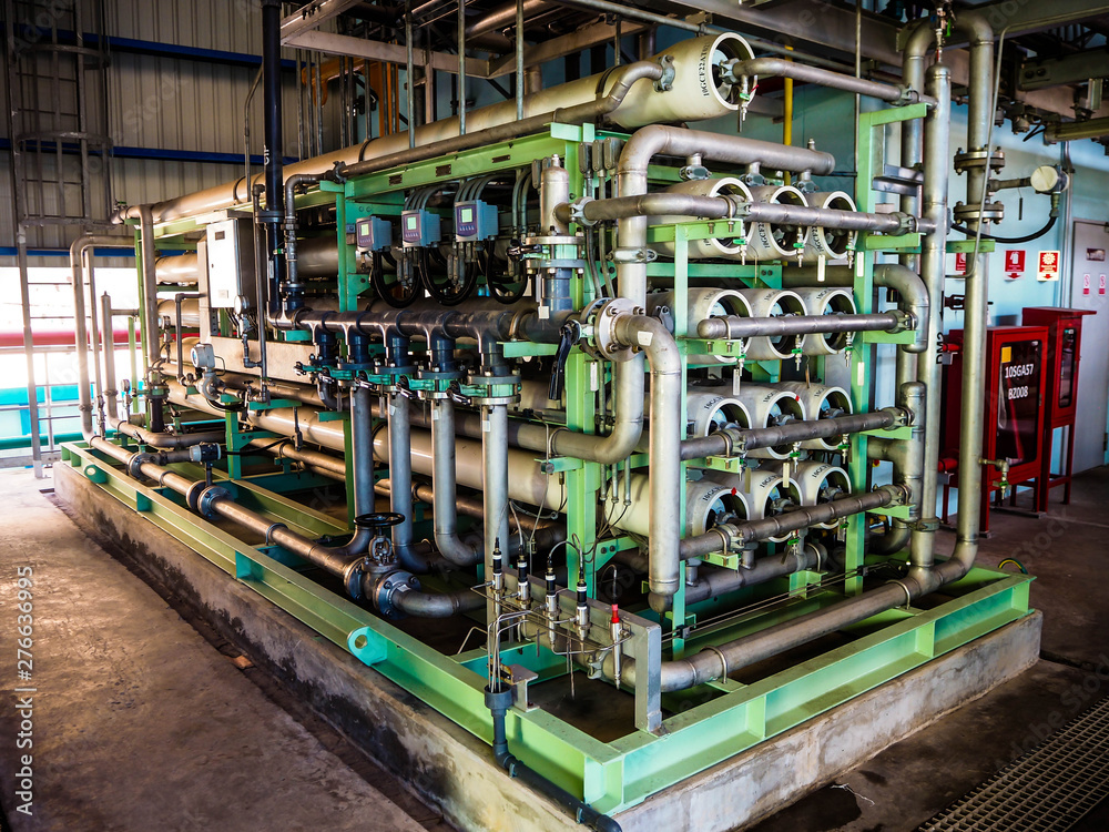 A reverse osmosis plant of water treatment plant in industrial zone at ...