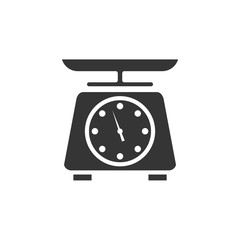 Poster - Weight scale icon symbol template black color editable. simple logo vector illustration for graphic and web design.