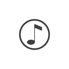 Leinwandbilder - Music note icon symbol template black color editable. simple logo vector illustration for graphic and web design.
