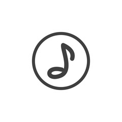 Poster - Music note icon symbol template black color editable. simple logo vector illustration for graphic and web design.