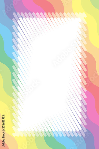 Background Wallpaper Vector Illustration Design Free Free Size Charge Free Colorful Color Rainbow Show Business Entertainment Party Image 背景壁紙 パステルカラー 名札 値札イラスト素材 キッズ ウェーブ 波 ギザギザ模様 フリーサイズ Buy This