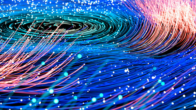 vr backgrund | data stream |   Abstract background | 3d-illustration / 3D virtual reality