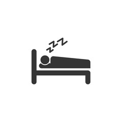 Poster - sleeping icon symbol template color editable. simple logo vector illustration for graphic and web design.