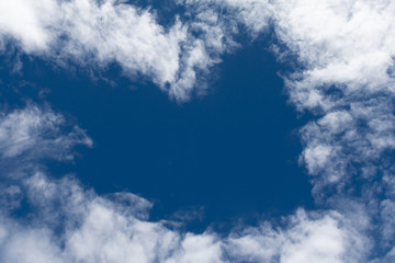 Wall Mural - blue sky with white clouds during day nature background