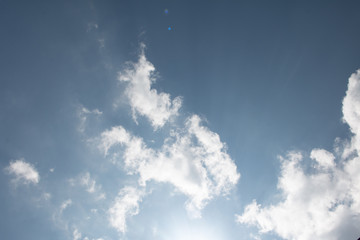 Wall Mural - white cloud object for nature design summer background