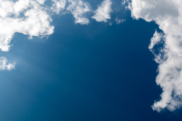 Wall Mural - white cloud object for nature design summer background
