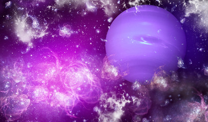 Wall Mural - planet neptune from outer space. space nebula