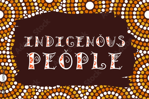 Fotomural International Day of the World Indigenous People illustration vector