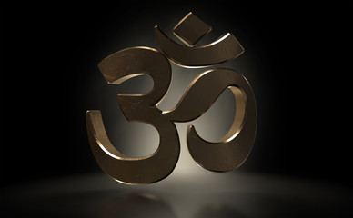 Wall Mural - Hindu Aum Symbol Casting