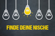 © magele-picture - Finde deine Nische / Tafel mit Glühbirnen