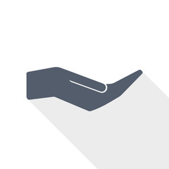 Poster - Human hand flat design vector icon
