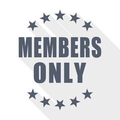 Poster - members only flat design vector icon