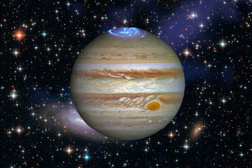 Wall Mural - jupiter and outer space, galaxies. the elements of this image furnished by nasa.