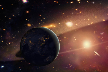 Wall Mural - Dramatic view, earth. The elements of this image furnished by NASA.