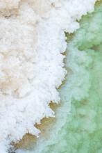 Close Up View Of Salt Crystals And Mineral Formation On The Shore Of Dead Sea In Israel