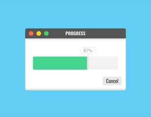 Poster - Progress bar of file copying template. Vector illustration.