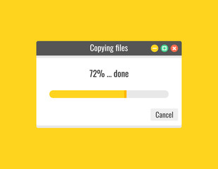 Poster - Progress bar of file copying template. Vector illustration.