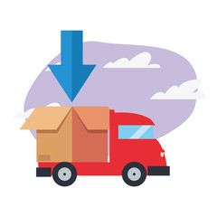 Wall Mural - truck fast delivery logistic icon vectorillustrate