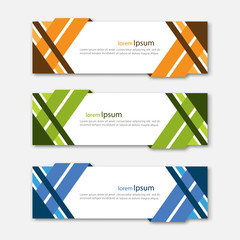 Wall Mural - set of abstract design banner template.