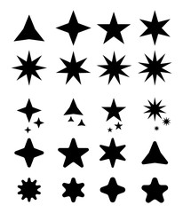 Poster - A set of stars. Vector icons.