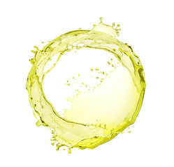 beautiful juice splash on white background